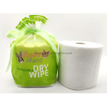 Toalhas de limpeza pessoais descartáveis ​​de tecido 100% bambu, toalhas secas não tecidas